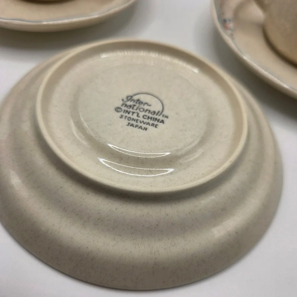 Vintage International China Marmalade Goose Tea Cup & Saucer Set of 3